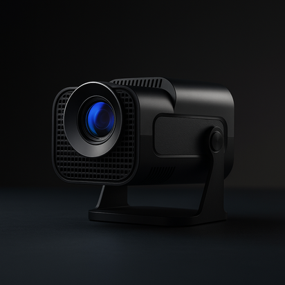 HY320 Mini Projector | Native 720P, Android 11, 4K Decode, 300 ANSI Lumens, WiFi 6, BT 5.0, Portable, 180° Rotatable, Outdoor & Home Cinema