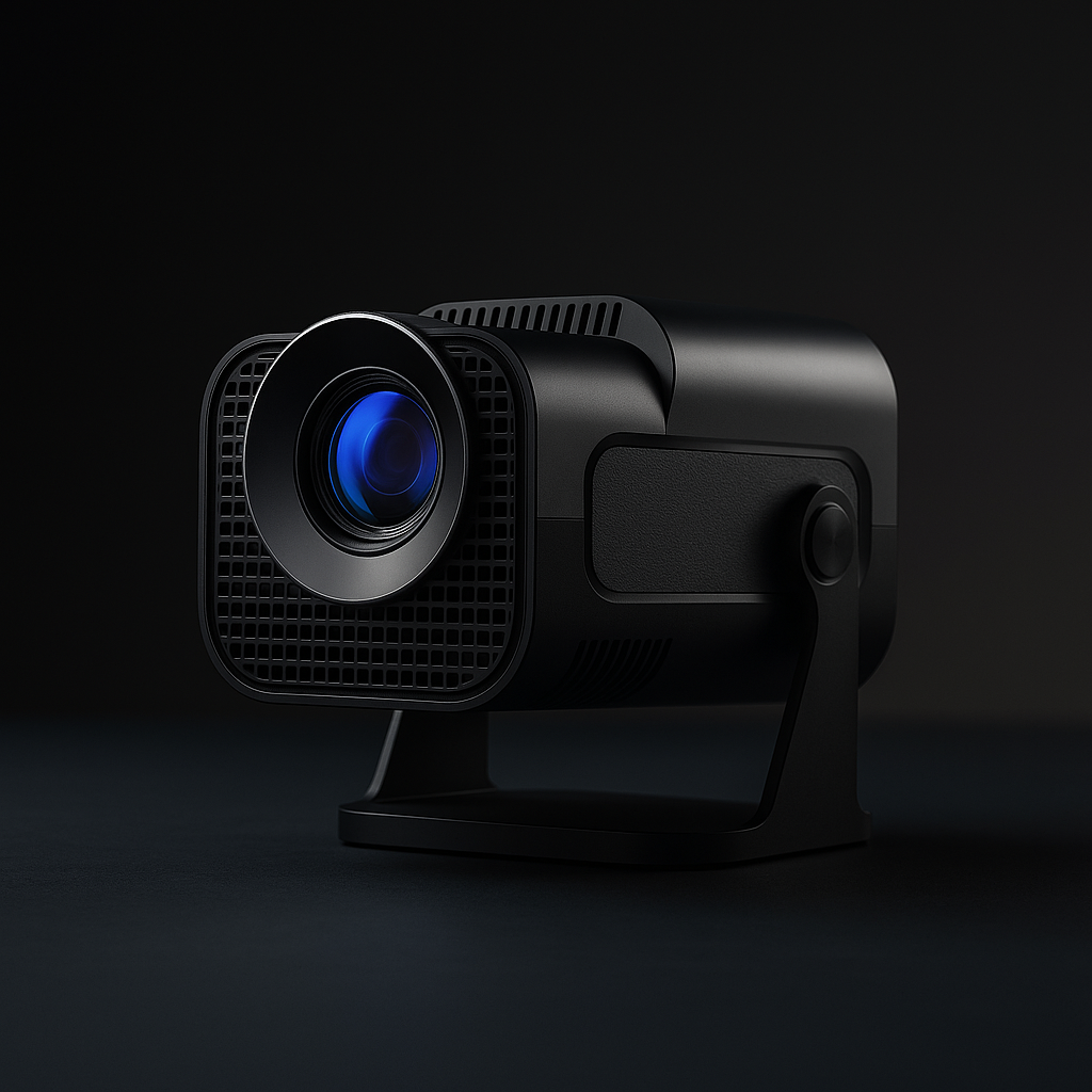 HY320 Mini Projector | Native 720P, Android 11, 4K Decode, 300 ANSI Lumens, WiFi 6, BT 5.0, Portable, 180° Rotatable, Outdoor & Home Cinema